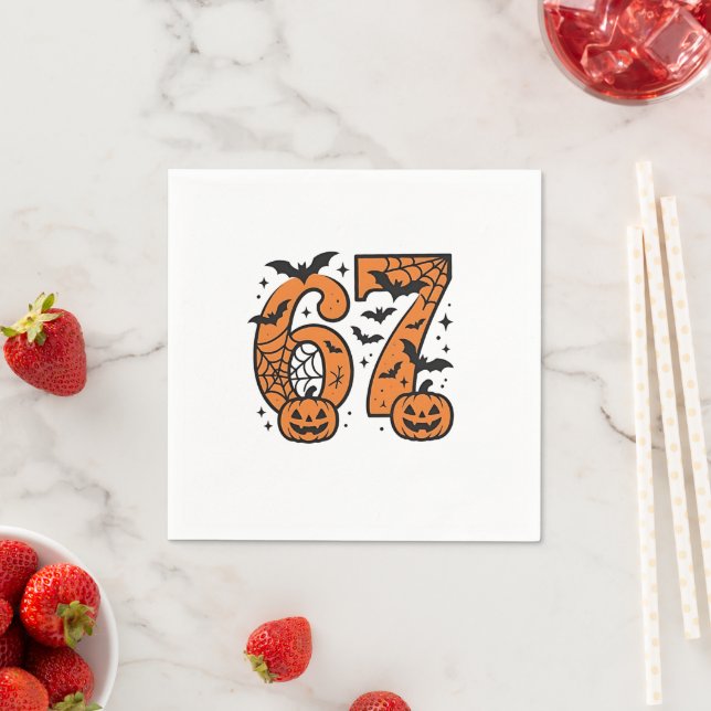Six Seven Meme Halloween 67 Mason Spooky Serviette (Beispiel)