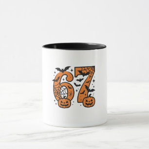 Six Seven Meme Halloween 67 Mason Spooky Tasse