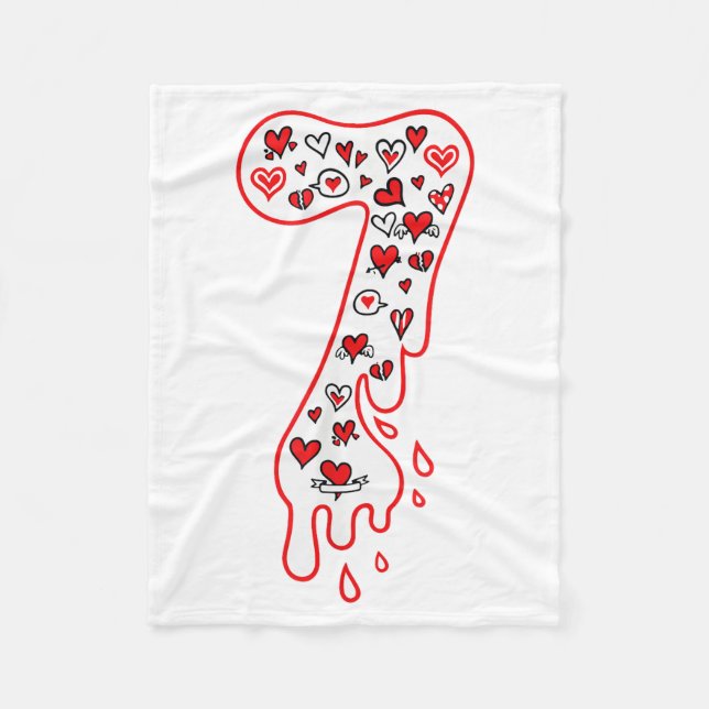 Six Seven Meme Nummer 7 Paare passend zum Valentin Fleecedecke (Vorderseite)