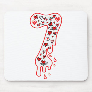 Six Seven Meme Nummer 7 Paare passend zum Valentin Mousepad
