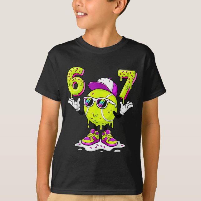 Six Seven Meme Tennis Ice Cream Drip 67 For Kids B T-Shirt (Vorderseite)