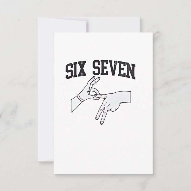 Six Seven Meme Viral 67 Mason Sign Language Dankeskarte (Vorderseite)