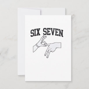Six Seven Meme Viral 67 Mason Sign Language Dankeskarte