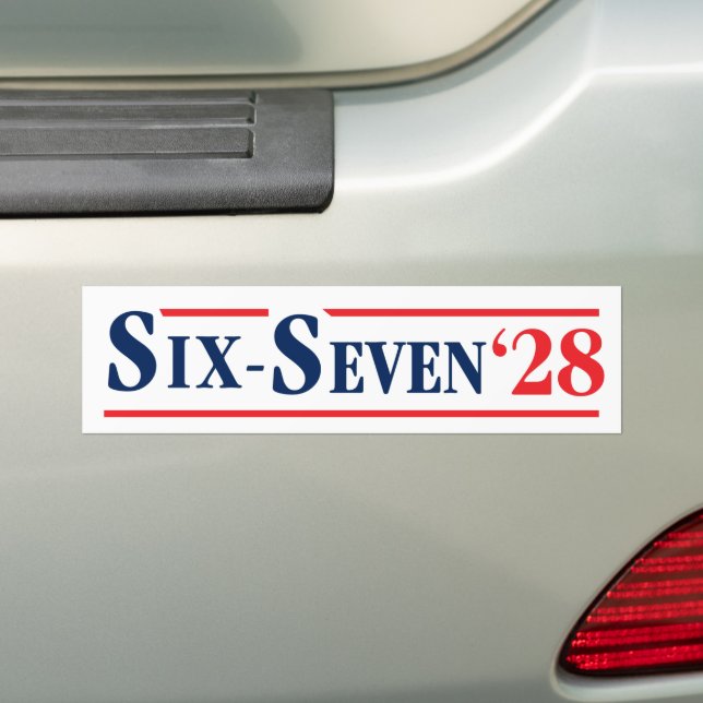 Six Seven President 67 Vote Six-Seven 2028 Funny Autoaufkleber (Auf Auto)