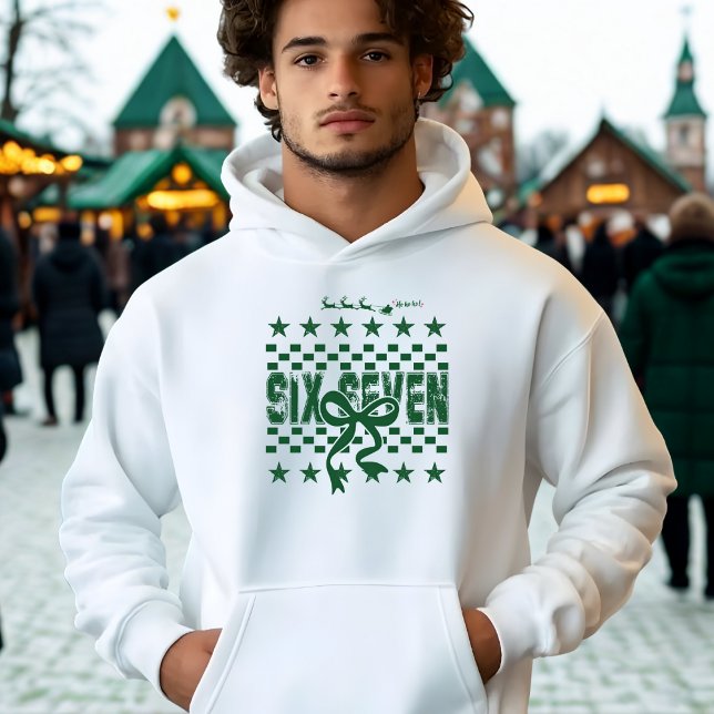 Six Seven Retro Christmas Santa Sleigh Ho Ho Ho Hoodie (Von Creator hochgeladen)