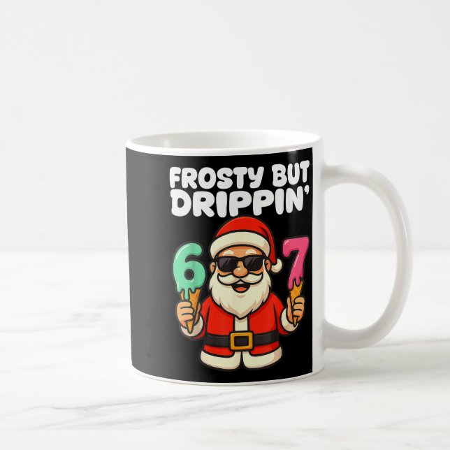 Six Seven Santa Santa Sungles Ice Cream Christmas  Kaffeetasse (Rechts)