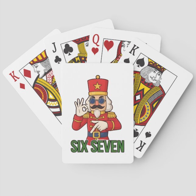 Six Seven Schneemann Weihnachten Nussknacker 6 7 X Spielkarten (Rückseite)