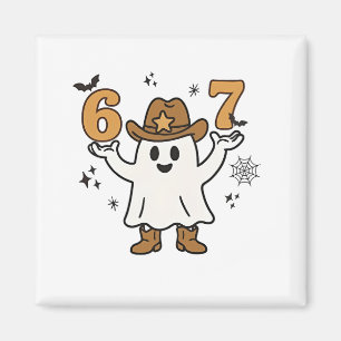 Six Seven Spooky Halloween Sport 67 Mason Meme Magnet