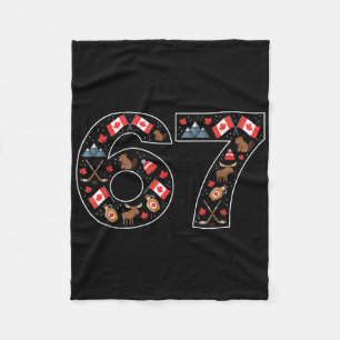 Six Seven Trending 67 Frohe Weihnachten Kanada Fleecedecke