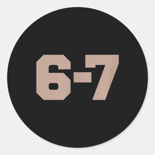 Six Seven Trending 67 Logo _1  Runder Aufkleber (Vorderseite)