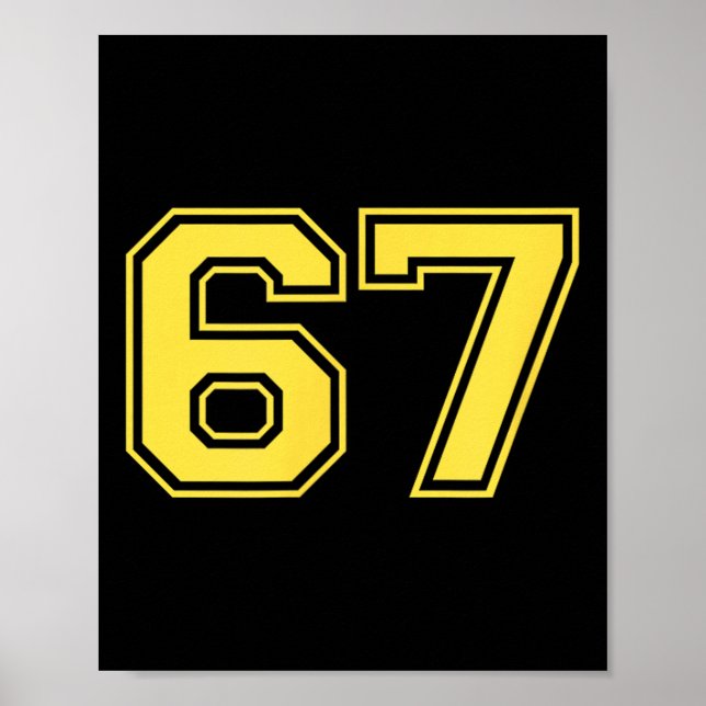 Six Seven Trending 67 Logo  Poster (Vorne)