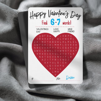 Six Seven Valentine Word Search Heart Exchange Einladung