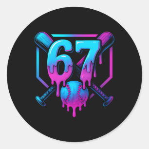 Six Seven Verkaufe Eis Drip Cool 67 Gen Alpha Sl Runder Aufkleber