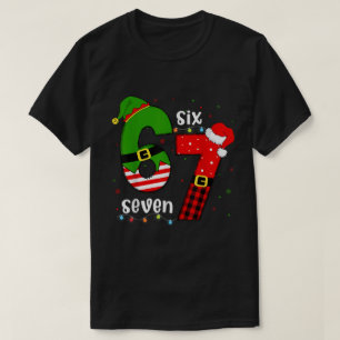Six Seven Weihnachtself Santa Meme T-Shirt