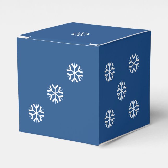 Six-Side Die mit White Snowflakes Dice Gevor Box Geschenkschachtel (Vorderseite)