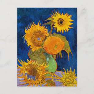 Six Sunflowers van Gogh Fine Art Postkarte