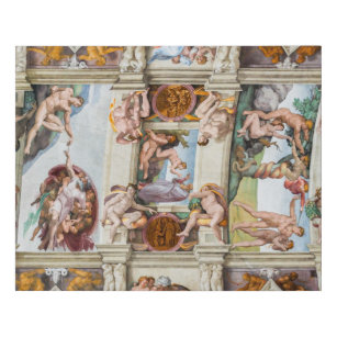 Sixine Chapel Michelangelo - Vatikan, Rom, Italien Künstlicher Leinwanddruck