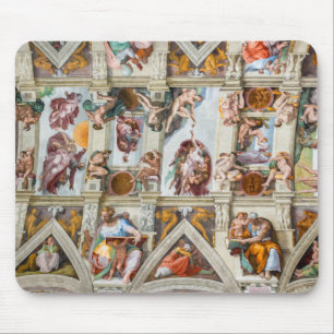 Sixine Chapel Michelangelo - Vatikan, Rom, Italien Mousepad