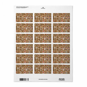 Sixine Kapelldecke von Michelangelo Adressaufkleber