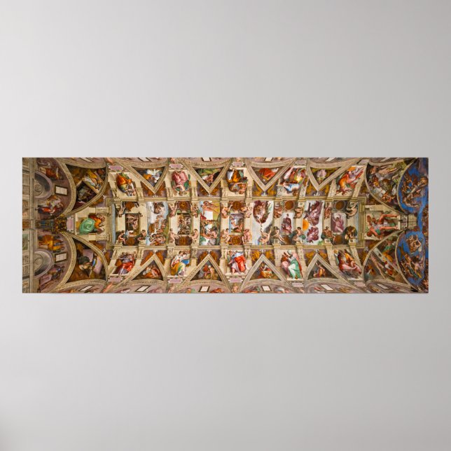 Sixine Kapelldecke von Michelangelo Poster (Vorne)