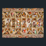 Sixine Kapelldecke von Michelangelo Poster<br><div class="desc">Die Sixtinische Kapelle ist eine Kapelle im Apostolischen Palast, der offiziellen Residenz des Papstes, in der Vatikanstadt. Ursprünglich bekannt als die Cappella Magna ("Große Kapelle"). Heute ist es der Ort des päpstlichen Konklavs, der Prozess, durch den ein neuer Papst ausgewählt ist. Der Ruf der Sixtinischen Kapelle liegt hauptsächlich in den...</div>