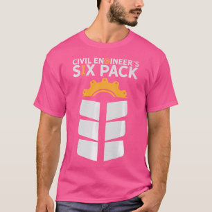 Sixpack für zivile Ingenieure. Engineering Deg. T-Shirt