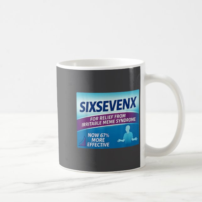 Sixsevenx Relief From Meme Numbers Parody Teacher  Kaffeetasse (Rechts)