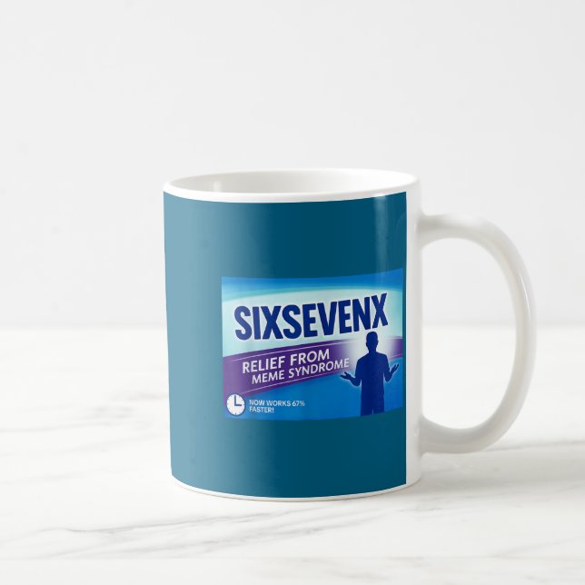 Sixsevenx Relief From Meme Numbers Parody Teacher  Kaffeetasse (Rechts)