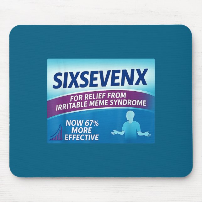 Sixsevenx Relief From Meme Numbers Parody Teacher  Mousepad (Vorne)