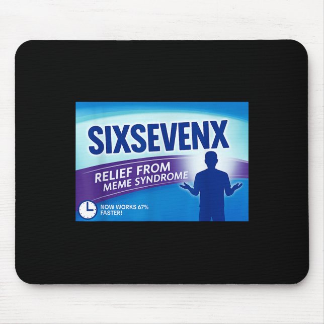Sixsevenx Relief From Meme Numbers Parody Teacher  Mousepad (Vorne)