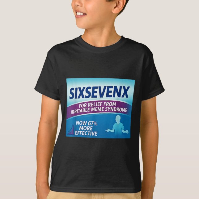 Sixsevenx Relief From Meme Numbers Parody Teacher  T-Shirt (Vorderseite)