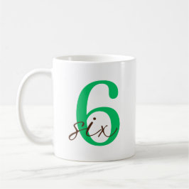 Sixth 6 Year Anniversary with Personalization Kaffeetasse