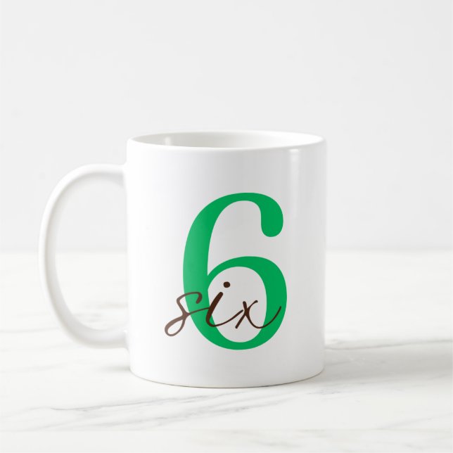 Sixth 6 Year Anniversary with Personalization Kaffeetasse (Links)