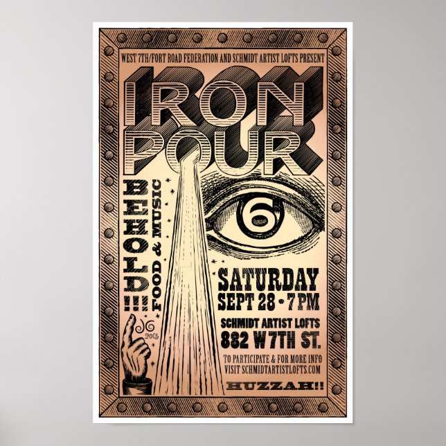 Sixth Annual West 7th Iron Pour Poster 2013 (Vorne)