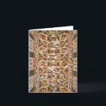 Sixtinische Kapelldecke, 1512 von Michelangelo Dankeskarte<br><div class="desc">Die Sixtinische Kapelle ist eine Kapelle im Apostolischen Palast, der offiziellen Residenz des Papstes, in der Vatikanstadt. Ursprünglich bekannt als die Cappella Magna ("Große Kapelle"). Heute ist es der Ort des päpstlichen Konklavs, der Prozess, durch den ein neuer Papst ausgewählt ist. Der Ruf der Sixtinischen Kapelle liegt hauptsächlich in den...</div>