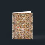 Sixtinische Kapelldecke, 1512 von Michelangelo Dankeskarte<br><div class="desc">Die Sixtinische Kapelle ist eine Kapelle im Apostolischen Palast, der offiziellen Residenz des Papstes, in der Vatikanstadt. Ursprünglich bekannt als die Cappella Magna ("Große Kapelle"). Heute ist es der Ort des päpstlichen Konklavs, der Prozess, durch den ein neuer Papst ausgewählt ist. Der Ruf der Sixtinischen Kapelle liegt hauptsächlich in den...</div>