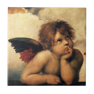 Sixtinische Madonna Engel von Raffael Sanzio Fliese