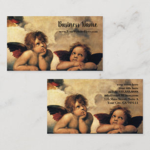 Sixtinische Madonna Engel von Raphael Raffaello Visitenkarte
