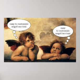 Sixtinische Madonna Engel von Raphael Sanzio Poster