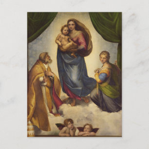 Sixtinische Madonna von Raphael Postkarte