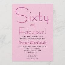 Sixty and Fabulous Blush Pink 60th Birthday Party