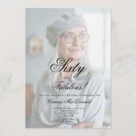 Sixty and Fabulous Photo 60th Birthday Party Einladung