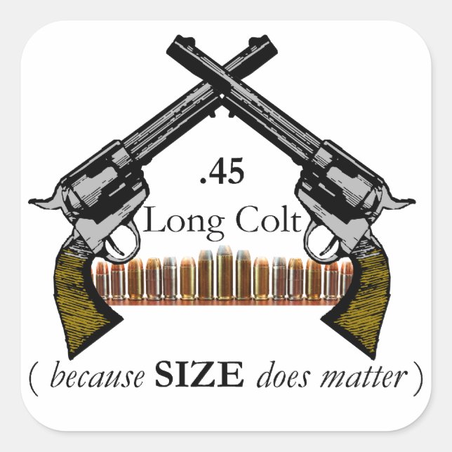 SIZE-Aufkleber Quadratischer Aufkleber (Vorderseite)