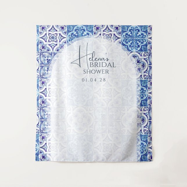 Sizilian Majolica Hintergrund - italienisches Lemo Wandteppich (Vorderseite)