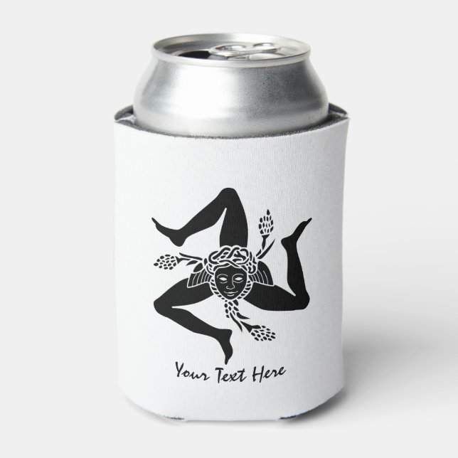 Sizilian Trinacria Ihr Text und Hintergrund Dosenkühler (Kanne Vorderseite)