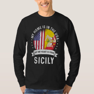 Sizilianisch-amerikanischer Patriot Stolz in USA-H T-Shirt