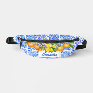 Sizilianisch-blaugelbe Zitrusfrüchte Mittelmeer-Az Bauchtasche