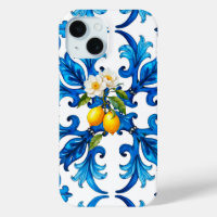 sizilianisch, Sommer, Zitrone, Mosaik, blau,