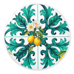 sizilianisch, Sommer, Zitrone, Mosaik, grün, Keramikknauf