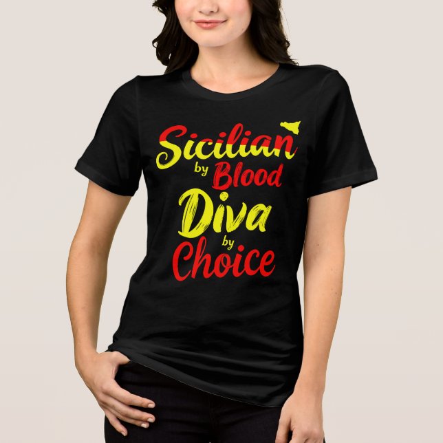 Sizilianisch von Blood Diva by Choice Tri-Blend Shirt (Vorderseite)